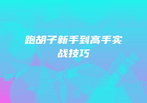 跑胡子新手到高手实战技巧