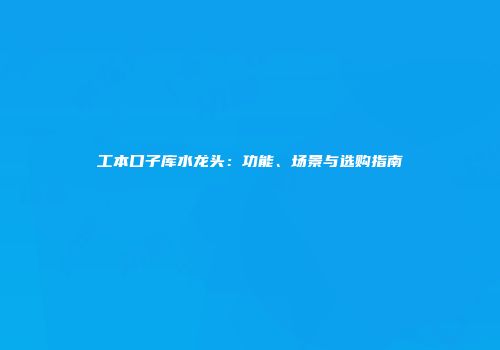 工本口子库水龙头：功能、场景与选购指南