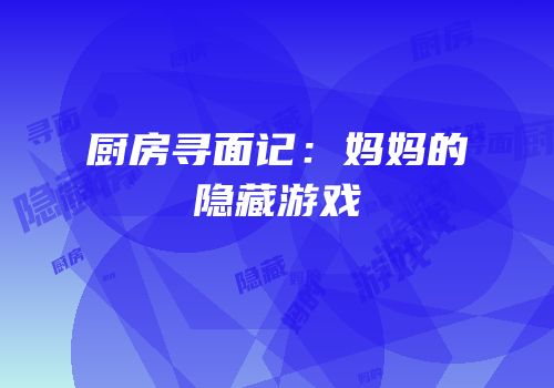 厨房寻面记：妈妈的隐藏游戏