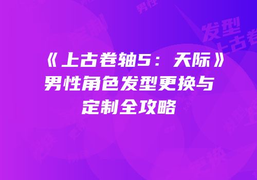 《上古卷轴5：天际》男性角色发型更换与定制全攻略