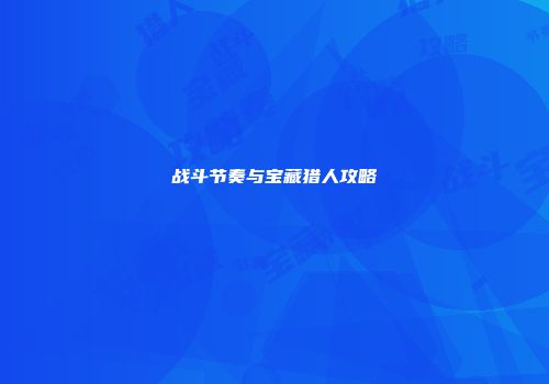 战斗节奏与宝藏猎人攻略