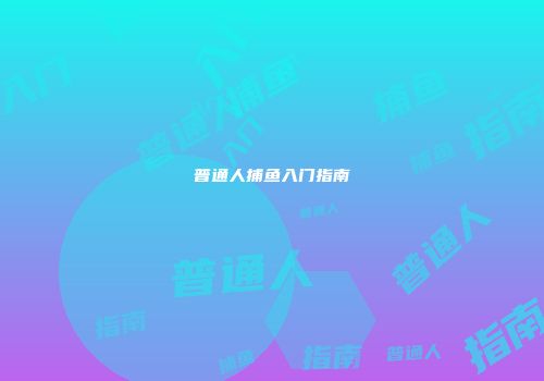 普通人捕鱼入门指南
