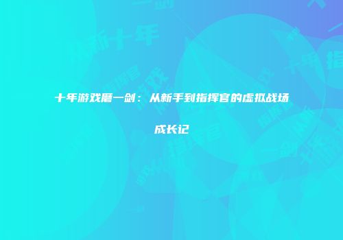 十年游戏磨一剑：从新手到指挥官的虚拟战场成长记