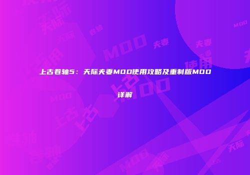 上古卷轴5：天际夫妻MOD使用攻略及重制版MOD详解