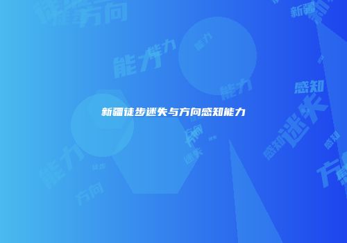 新疆徒步迷失与方向感知能力