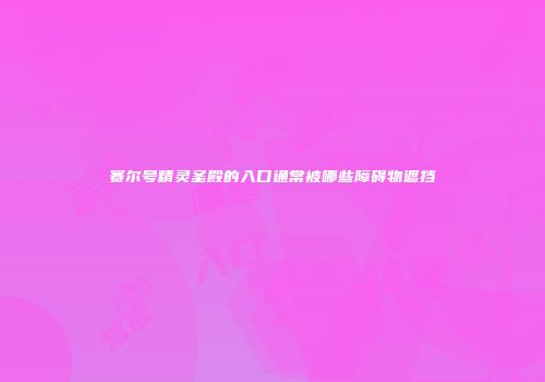 赛尔号精灵圣殿的入口通常被哪些障碍物遮挡