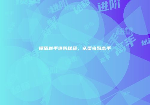 掼蛋新手进阶秘籍:从菜鸟到高手