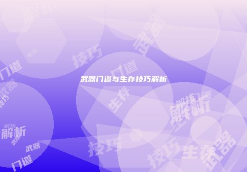武器门道与生存技巧解析