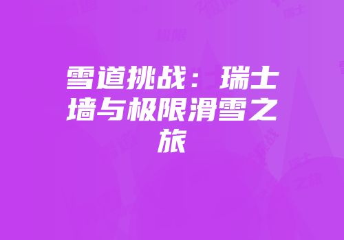 雪道挑战：瑞士墙与极限滑雪之旅