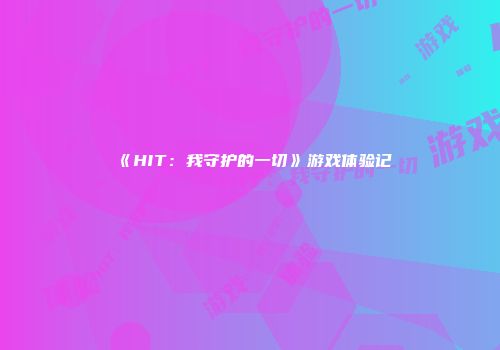 《HIT：我守护的一切》游戏体验记