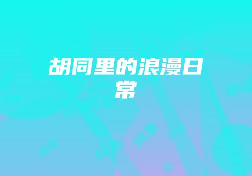 胡同里的浪漫日常