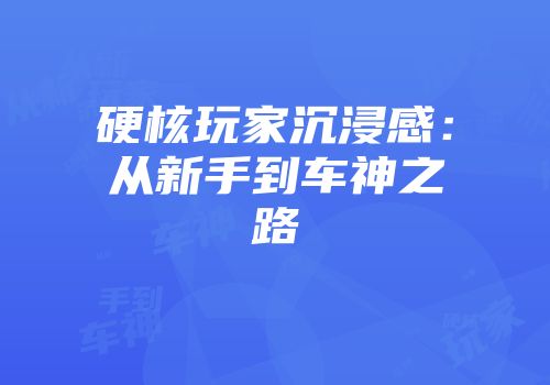 硬核玩家沉浸感：从新手到车神之路