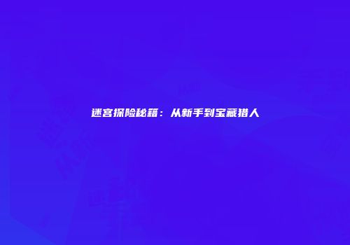 迷宫探险秘籍：从新手到宝藏猎人