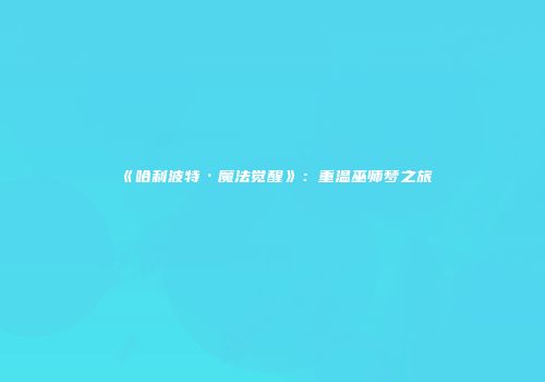 《哈利波特·魔法觉醒》：重温巫师梦之旅