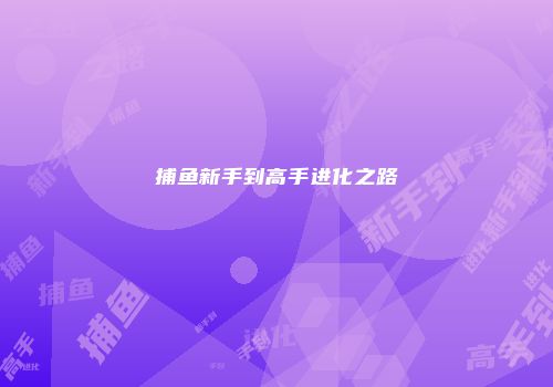 捕鱼新手到高手进化之路