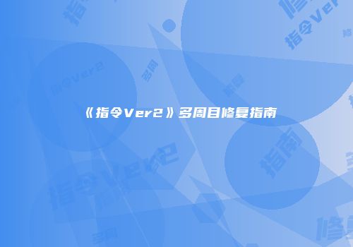《指令Ver2》多周目修复指南