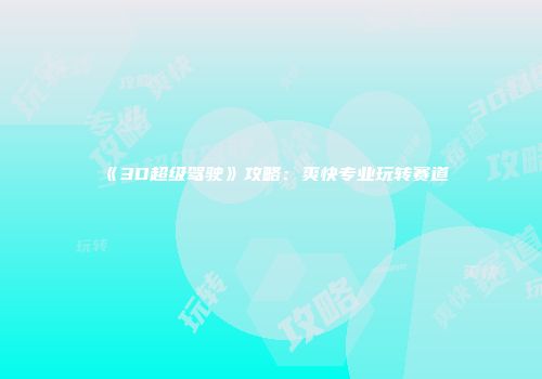 《3D超级驾驶》攻略：爽快专业玩转赛道