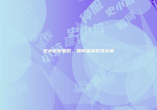 史小坑停服后，如何延续游戏乐趣