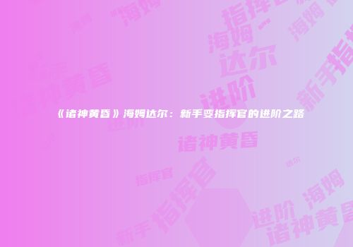 《诸神黄昏》海姆达尔：新手变指挥官的进阶之路
