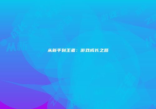 从新手到王者：游戏成长之路