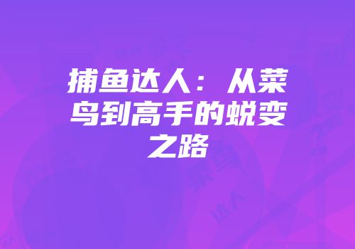 捕鱼达人：从菜鸟到高手的蜕变之路