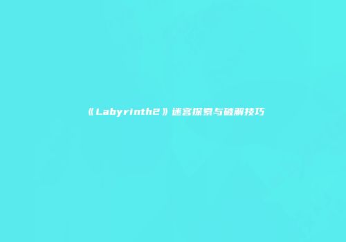 《Labyrinth2》迷宫探索与破解技巧